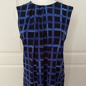 Michael Michael Kors Blue Black Print Sleeveless Dress